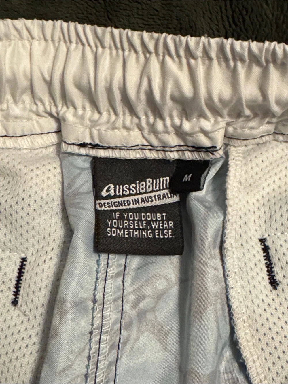 Men's aussieBum Swimwear Size Medium Blue & Black Floral Designed in Australia